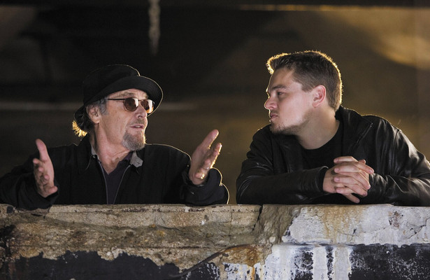 Jack Nicholson en Leonardo DiCaprio in The Departed