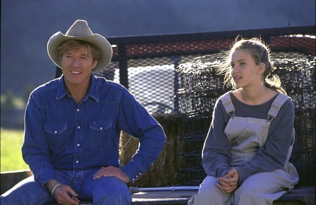 Robert Redford als Tom Booker en Scarlett Johansson als Grace MacLean in The Horse Whisperer