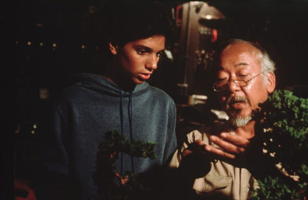 Ralph Maccio en Pat Morita in The Karate Kid