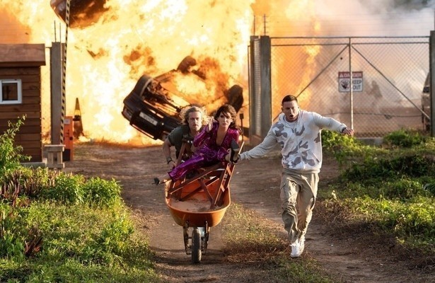 Brad Pitt, Sandra Bullock en Channing Tatum in The Lost City