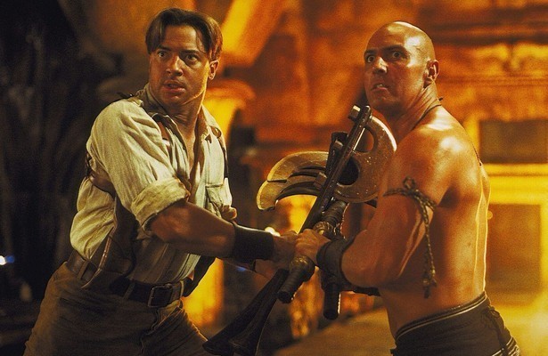 Brendan Fraser en Arnold Vosloo in The Mummy Returns