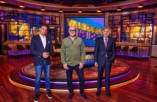 Wilfred Genee, René van der Gijp en Johan Derksen voor Vandaag Inside