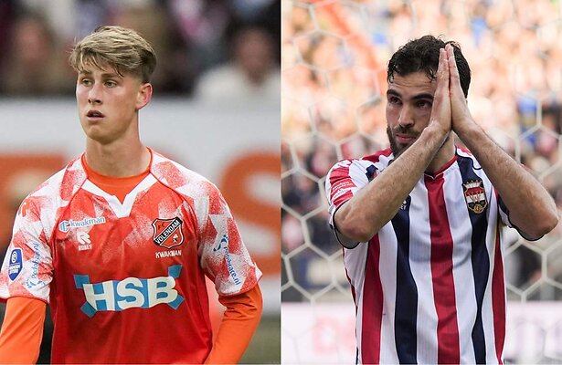 Dave Kwakman (FC Volendam) vs. Mounir El Allouchi (Willem II)