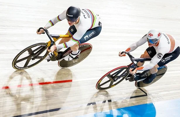 Harrie Lavreysen en Jeffrey Hoogland