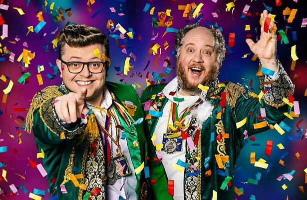 Rob Janssen en Tim op het Broek in Carnaval Countdown
