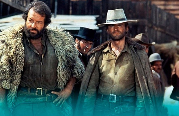 Bud Spencer en Terence Hill in De Duivel Kent Geen Genade
