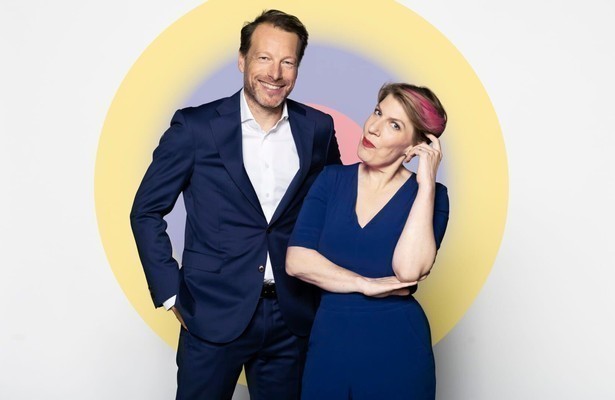 Herman van der Zandt en Paulien Cornelisse voor De Slimste Mens