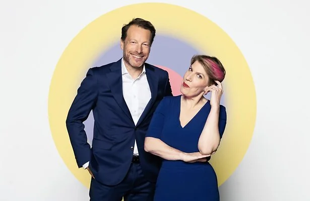 Herman van der Zandt en Paulien Cornelisse voor De Slimste Mens