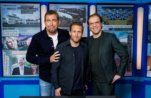 Harm Edens, Peter Pannekoek en Jan Jaap van der Wal voor Dit Was het Nieuws