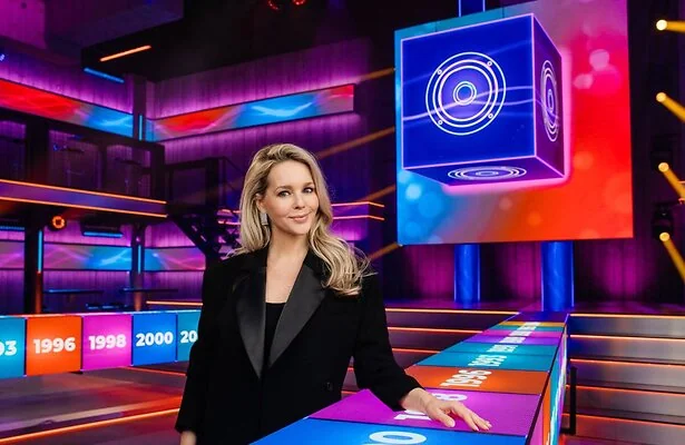 Chantal Janzen in de studio van Hitster