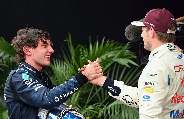 Kimi Antonelli en Max Verstappen