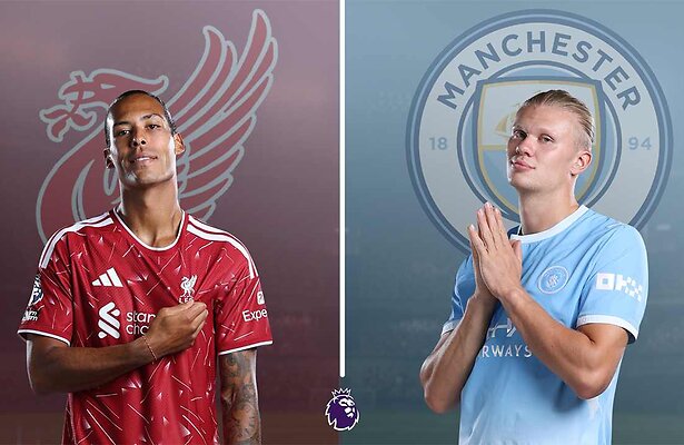  Virgil van Dijk van Liverpool en Erling Haaland van Manchester City