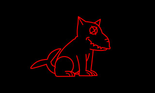 Man bijt hond