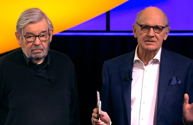 Afscheid Philip Freriks en Maarten van Rossem in De Slimste Mens