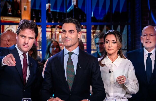 Fractievoorzitters van CDA, D66, VVD, GroenLinks-PvdA en JA21