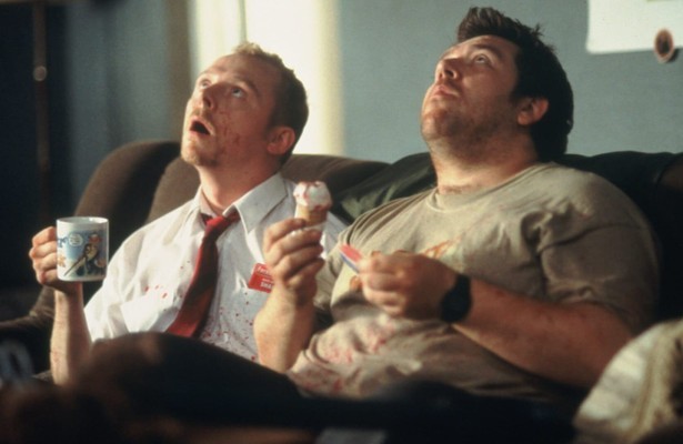 Simon Pegg en Nick Frost in Shaun of the Dead