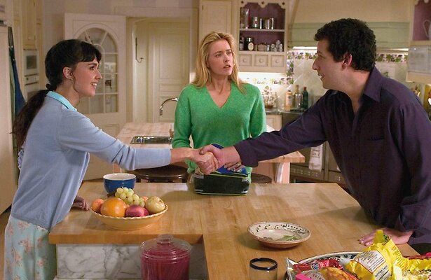 Adam Sandler, Paz Vega en Téa Leoni in Spanglish