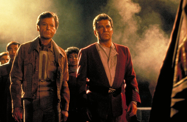 William Shatner en DeForest Kelley in Star Trek III: The Search for Spock