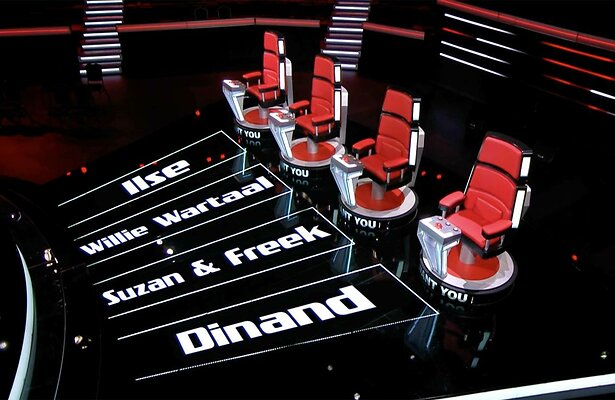 De stoelen van The Voice.
