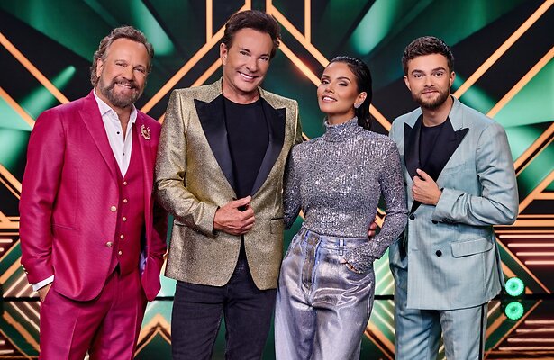 Carlo Boszhard, Gerard Joling, Monica Geuze en Buddy Vedder