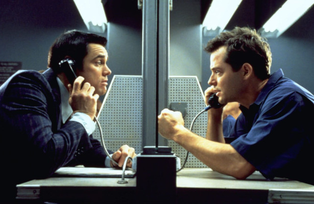 Jim Carrey en Matthew Broderick in The Cable Guy