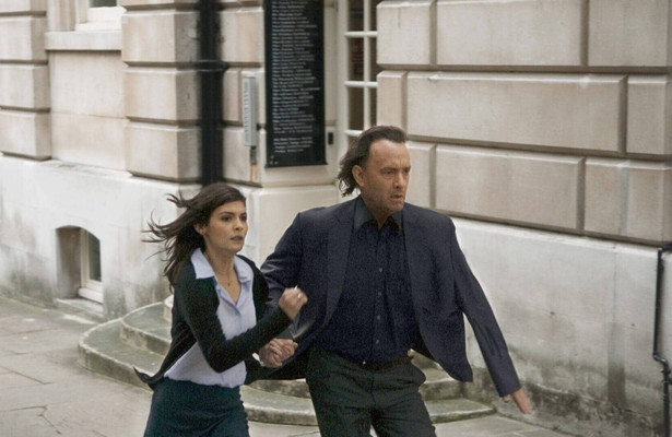 Tom Hanks, Jean Reno en Audrey Tautou in The Da Vinci Code