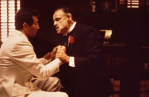 Marlon Brando en Al Pacino in The Godfather