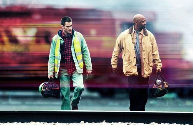 Denzel Washington en Chris Pine in Unstoppable